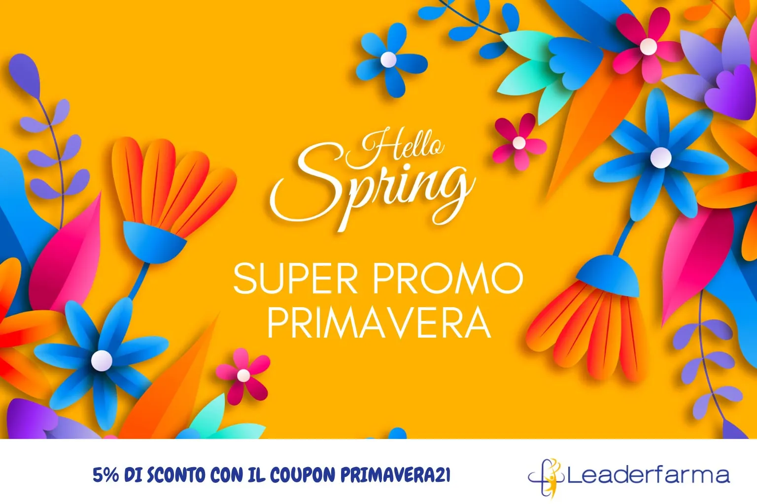 Extrasconto di Primavera: il 5% su tutto il catalogo di Leaderfarma