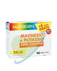 Massigen Magnesio e Potassio Zero Zuccheri 24 +6 Bustine