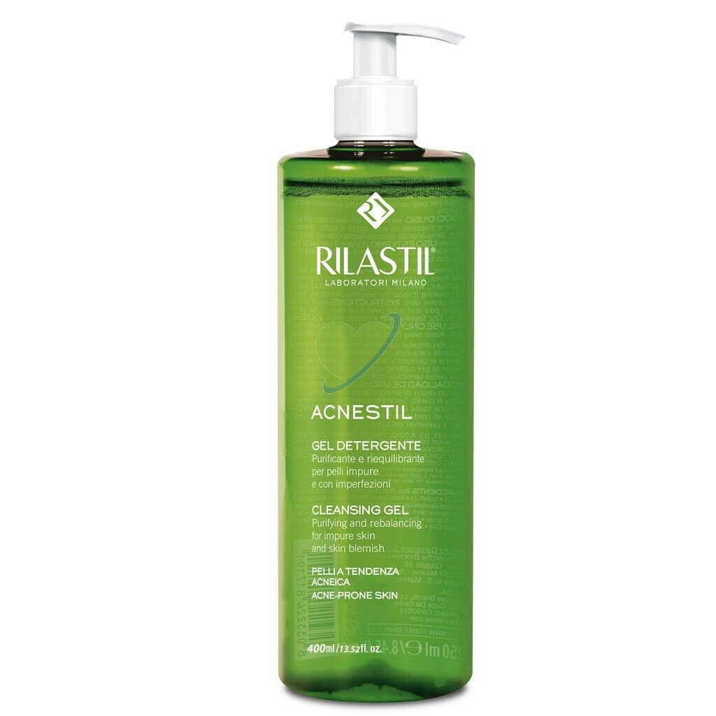 Rilastil Acnestil Gel 400 ml - Detergente Purificante per Pelle Grassa