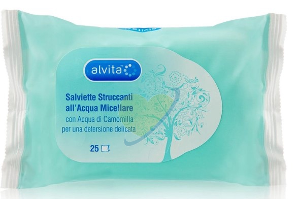 Alvita Salviettine Struccanti Acqua Micellare 25 Pezzi