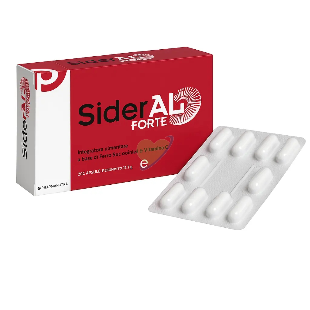 Pharmanutra Sideral Forte  Integratore di Ferro Liposomiale, 20 cps