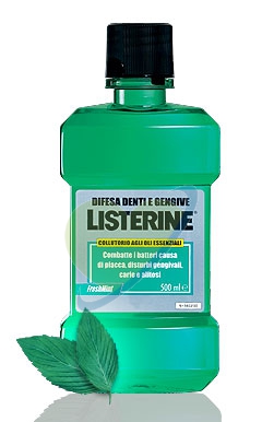 Listerine Linea Igiene Orale Colluttorio Denti e Gengive Menta Forte 250 ml
