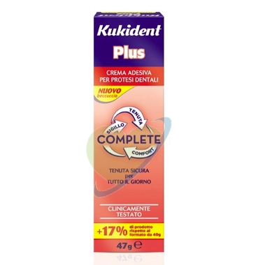 Kukident Linea Protesi Dentali Plus Complete Crema Adesiva Protettiva 47 g