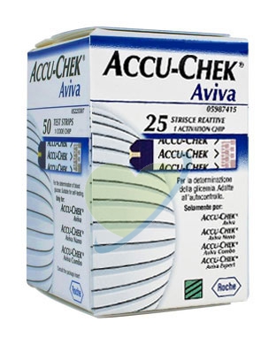 Accu-Chek Linea Controllo Glicemia Aviva 25 Strisce Rilevatrici