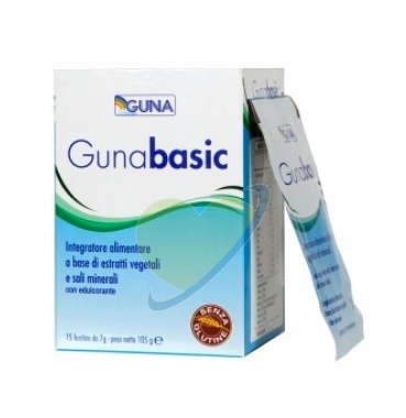 Guna Linea Intestino Sano Gunabasic Integratore Alimentare Acido-Base 15 Bustine