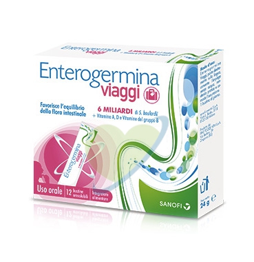 Sanofi Aventis Linea Intestino Sano Enterogermina Viaggi Integratore 12 Buste