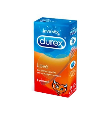 Durex Linea Classica Love Easy On Condoms Confezione con 6 Profilattici