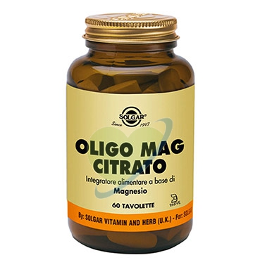 Solgar Linea Minerali Oligo Mag Citrato Integratore Alimentare 60 Tavolette