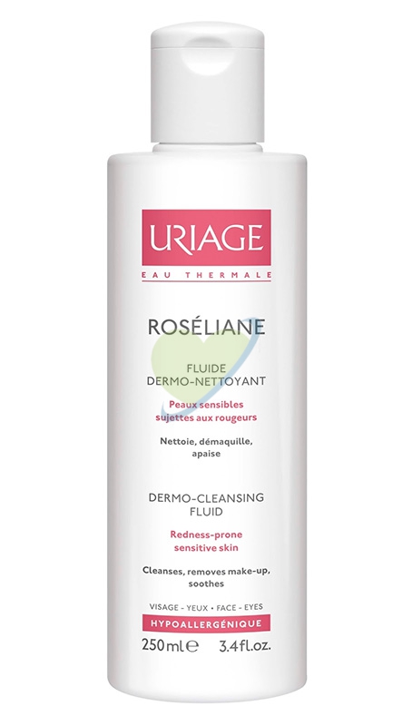 Uriage Linea Lenitiva Roseliane Fluido Dermo Detergente Pelli Arrossate 250 ml