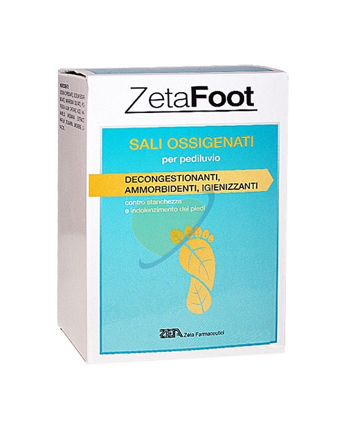 ZetaFoot Linea Cura del Piedi Sali Ossigenati da Bagno per Pediluvio 10 Buste