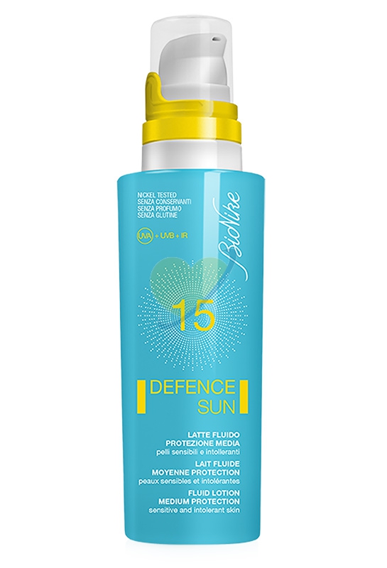 BioNike Linea Defence Sun SPF15 Latte Fluido Corpo Pelli Sensibili 125 ml