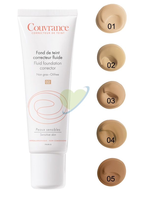 Avene Linea Couvrance Coprente Fondotinta Correttore Fluido Colore 03 Sabbia