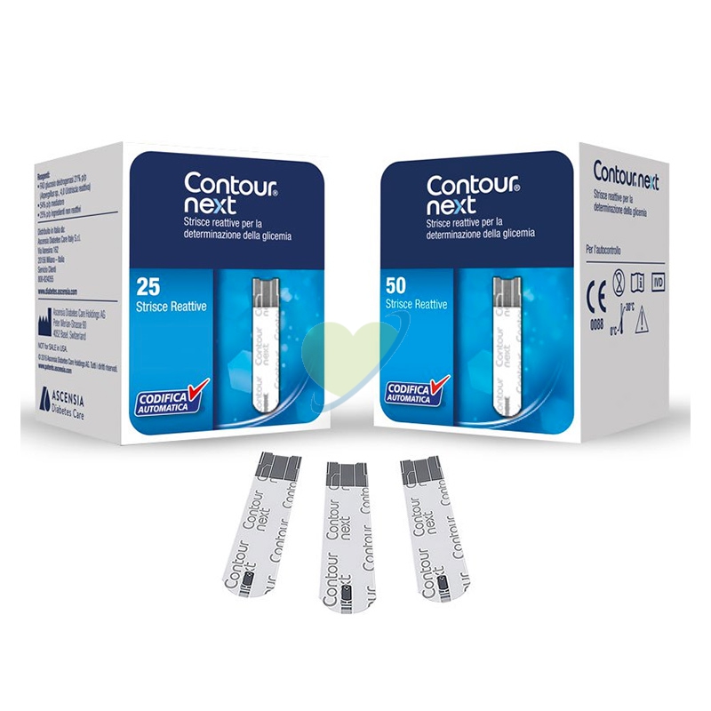 Ascensia Linea Controllo Glicemia Contour Next 25 Strisce Rilevatrici Plasma