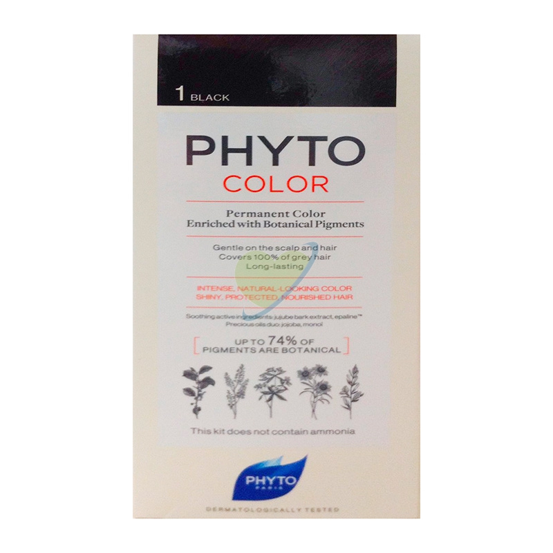 Phyto Linea Phytocolor Colorazione Permanente Delicata 1 Nero Intenso