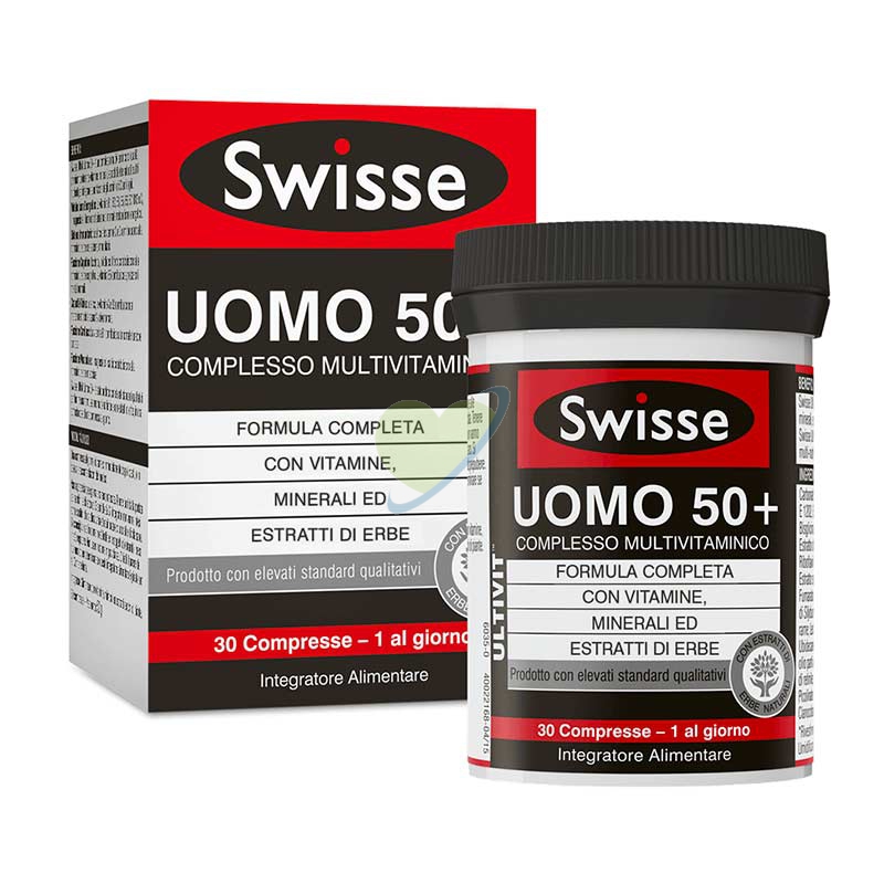 Swisse Linea Vitamine Minerali Multivitaminico Uomo 50+ Integratore 30 compresse
