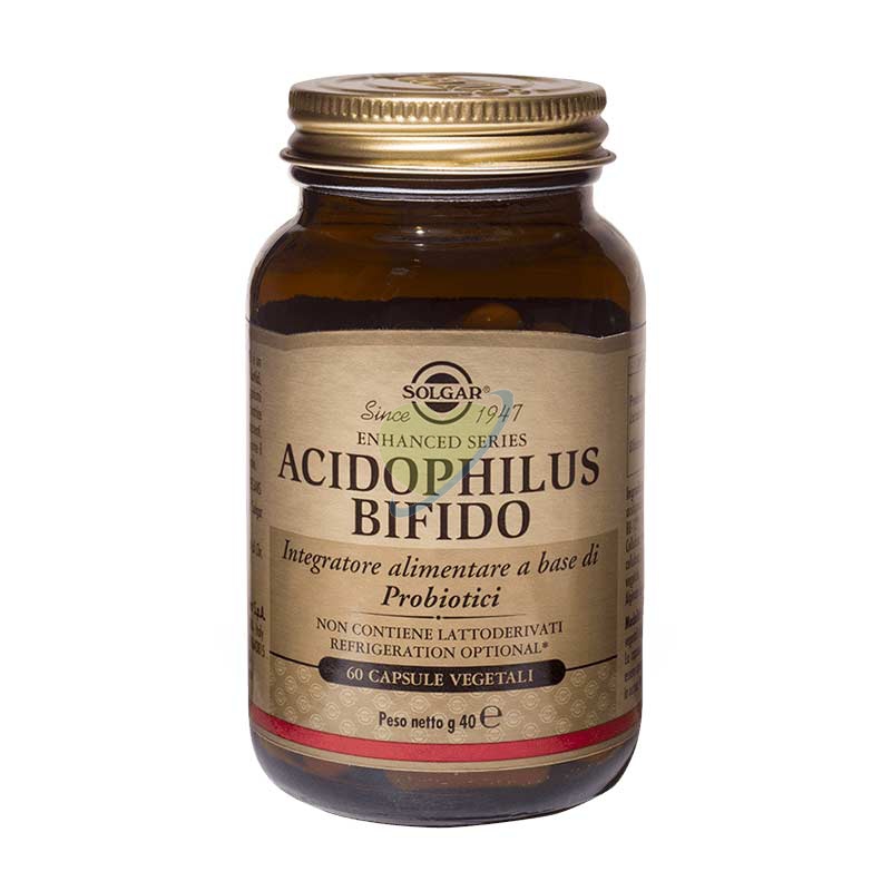 Solgar Linea Intestino Sano Acidophilus Bifido Integratore Alimentare 60 Capsule