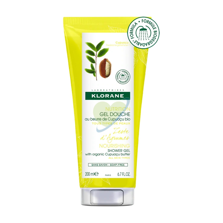 Klorane Linea Corpo Zest d'Agrumi Gel Doccia Energizzante Rinfrescante 200 ml
