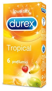 Durex Tropical Profilattici Aromatizzati, 6 pezzi