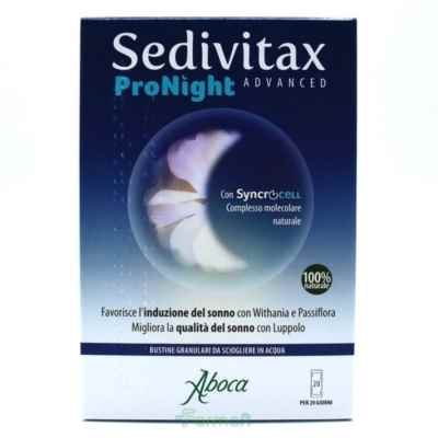 Aboca Sedivitax Pronight Advanced Integratore Alimentare 20 bustine