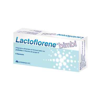 Lactoflorene Linea Fermenti Bimbi Integratore di Fermenti Lattici 12 Flaconcini