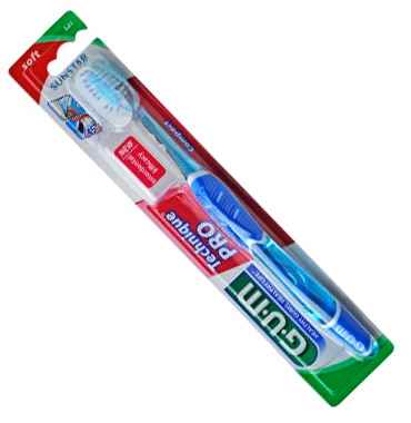 GUM Linea Igiene Dentale Quotidiana Technique Pro 528 Spazzolino Medio Compatto