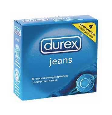Durex Linea Classic Jeans Vestibilità Easy On Confezione con 4 Profilattici