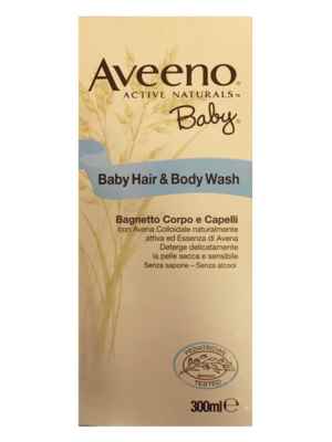 Aveeno Linea Pediatrica Baby Bagnetto Idratante Lenitivo Corpo e Capelli 300 ml