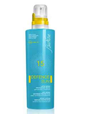 BioNike Linea Defence Sun SPF15 Latte Spray Corpo Pelli Sensibili 200 ml