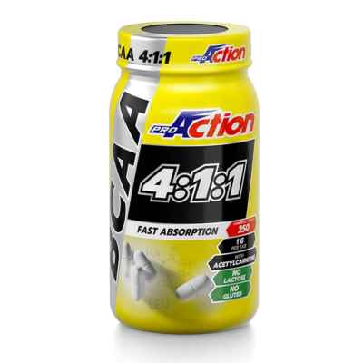 ProAction Linea Amminoacidi BCAA 411 Integratore Alimentare 250 Compresse