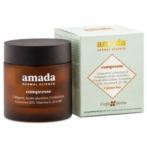 Confezione di Amada Cieffe Derma 60 compresse a base di collagene di tipo II, acido ialuronico, condroitina e coenzima Q10.