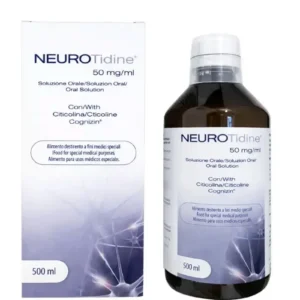 Confezione di Neurotidine soluzione orale a base di Citicolina Cognizin per il glaucoma.