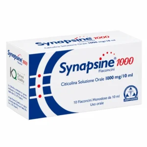 Synapsine 1000, 10 flaconcini da 10 ml con citicolina 1000 mg, integratore A.B. Pharm