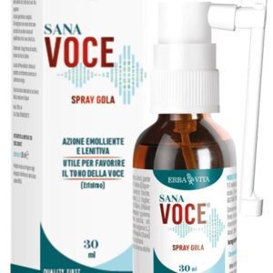Confezione di Sana Voce Spray Gola Erba Vita a base di Erisimo, Piantaggine e Malva