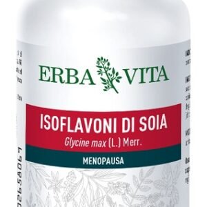 Confezione di Isoflavoni di Soia 60 capsule da 450 mg a base di semi di soia e inulina.
