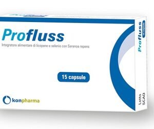 Confezione di Profluss Konpharma a base di Serenoa repens, licopene e selenio