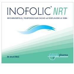 Inofolic NRT 30 bustine, complemento alimentare con myo-inositolo, isoflavoni di soia e polifenoli del cacao.