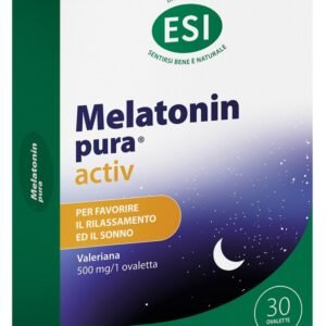 Melatonin Pura Activ ESI, 30 ovalette con melatonina 1 mg e valeriana titolata.