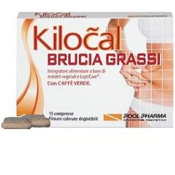 Kilocal Brucia Grassi 15 Compresse, integratore con caffè verde, guaranà e Lepticore.