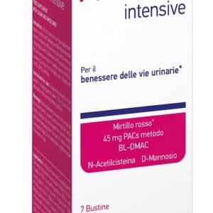 Confezione di NoCist Intensive Specchiasol a base di mirtillo rosso, betulla, D-mannosio e N-acetilcisteina