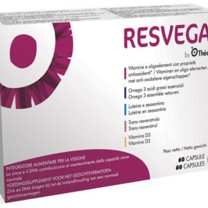 Confezione di Resvega 60 capsule a base di Omega 3, luteina, zeaxantina e resveratrolo