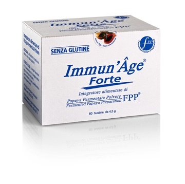 Immun'Age Forte 60 bustine, integratore di papaya fermentata FPP ad alto dosaggio.