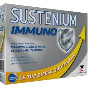 Confezione di Sustenium Immuno Energy 14 bustine a base di Vitamine del gruppo B, Vitamina C, Zinco e Rame