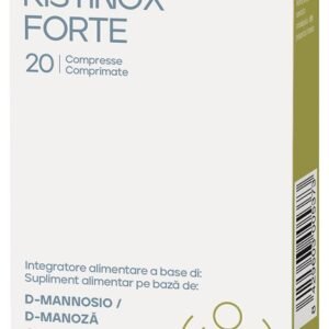 Confezione di Kistinox Forte 20 compresse a base di Cranberry, D-mannosio e Noxamicina P.