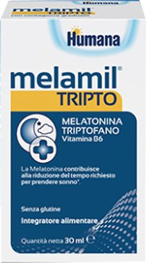 Melamil Tripto Humana gocce 30 ml con melatonina e triptofano.