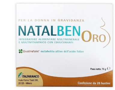 Natalben Oro 28 bustine orosolubili gravidanza con folato e ferro.