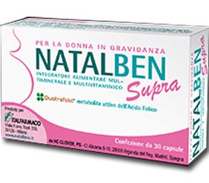 Natalben Supra 30 capsule integratore gravidanza con folato e DHA