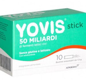 Yovis Stick 10 bustine orosolubili con quattro ceppi di fermenti lattici vivi.