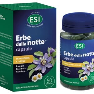 Erbe della Notte Activ ESI, 50 capsule con valeriana, passiflora, escolzia e biancospino.
