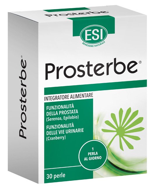 Astuccio di ESI Prosterbe 30 perle con estratti titolati di serenoa, epilobio e cranberry.