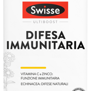 Confezione di Swisse Difesa Immunitaria 60 compresse a base di vitamina C, zinco, rame ed echinacea